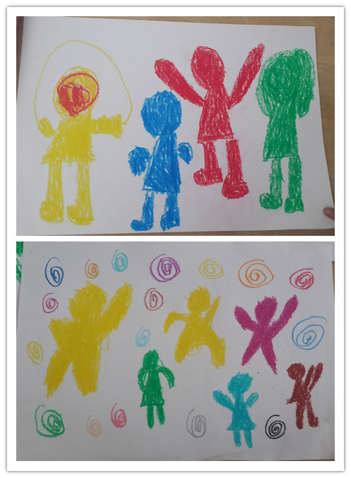 大二班 美术活动 ——有趣的运动姿态