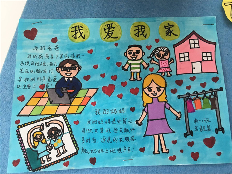 这是我和爸爸妈妈一起制作的小报,原来大家的爸爸妈妈都有不一样的